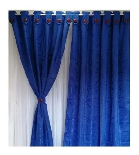 Juego De Cortinas Finas Jacquard Con Botones / Sin Velo !!!