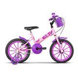 Bicicleta Aro 16 Infantil Criança Menina Com Rodinhas + Nf