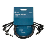 Cable Patch Fender Blockchain De 40cm 1/4  Angulo Pack De 3