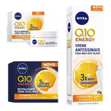 Kit Nivea Energy Q10 Dia/noite/olhos (3 Produtos) Momento De Aplicação Dia/noite Tipo De Pele Todo Tipo De Pele