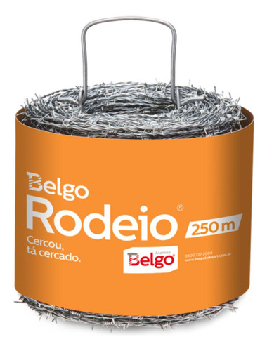 Arame Farpado 1,60mm 250m Belgo Rodeio 350kg