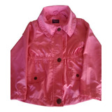 Impermeable Corto Niña, Mimo, Talle 8, Rosa Coral