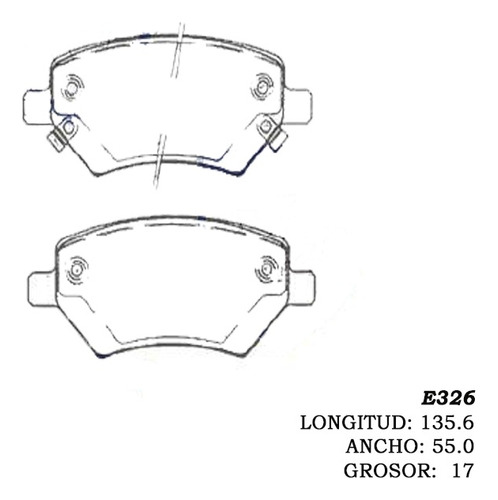 Pastilla De Freno Delantera Chery Tiggo 2004-2005-2006 E326 Foto 2