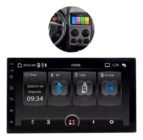 Central Multimídia Slim Mp5 9 Pol In9ve Plus Carplay