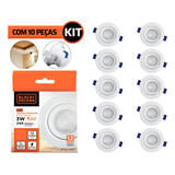 Kit 5 Spot Led Eco 3w Redondo Luz Amarela - Black + Decker