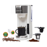 Cafetera Electrica Mixpresso K-cup 2 En 1 30oz - Blanco