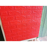 Laminas 3d Ladrillo Rojo Autoadhesivas 70x77