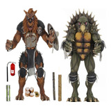 Boneco Tartarugas Ninja Neca Tokka & Rahzar Pack Neca Tmnt