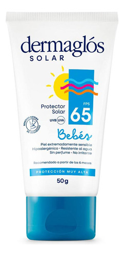 Dermaglós Protector Solar Fps65 Bebés +6 Meses Piel Sensible