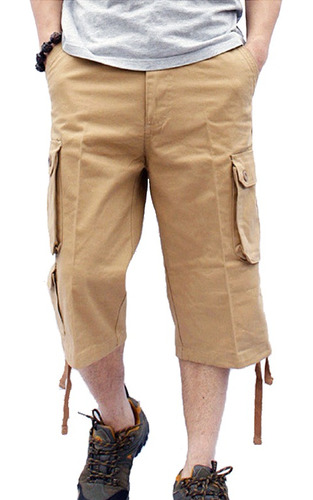 Mezclilla Strech Shorts Holgados De Algodón Pantalones Cargo