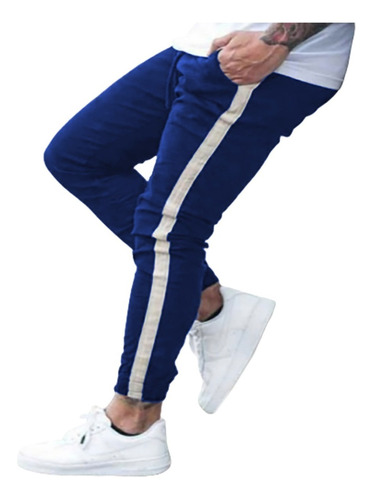 Pantalón Jogger Hombre Chupin Bolsillos Bengalina Elastizada