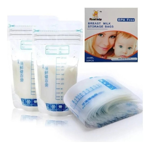 Bolsas Para Leche Materna 30 Unidades Almacenar 250ml C/u