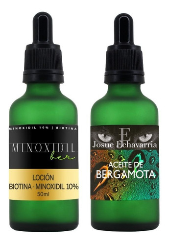 Minoxidil 10% Y Biotina + Aceite Bergamota 50mlc/u