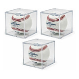 Exhibidor Pelota Beisbol Acrilico Cubo Baseball 3 Piezas.