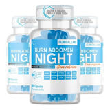 Kit 3x Burn Abdomen Night Emagrecedor Noturno - 60caps