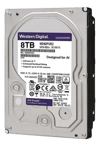 Disco Duro Interno Western Digital Wd Purple Surveillance Wd