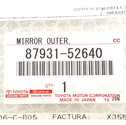 Espejo Retrovisor Derecho Toyota Yaris 1.3 Sport Original Foto 7