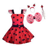 Dressy Daisy Toddler Girls Polka Dots Ladybug Dress Up Costu