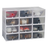 Organizador De Zapatos Pack 12 Hasta Talle 44 Transparente