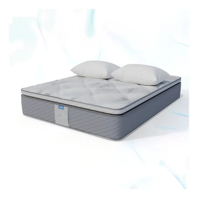 Colchón King Size Restonic Tratamiento Ortopédico Con Espuma Y Resortes De Alta Densidad + 2 Almohadas Hipoalergénico | Meses sin interés