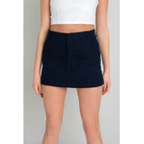 Falda Short De Fit Recto Cintura Alta High Street