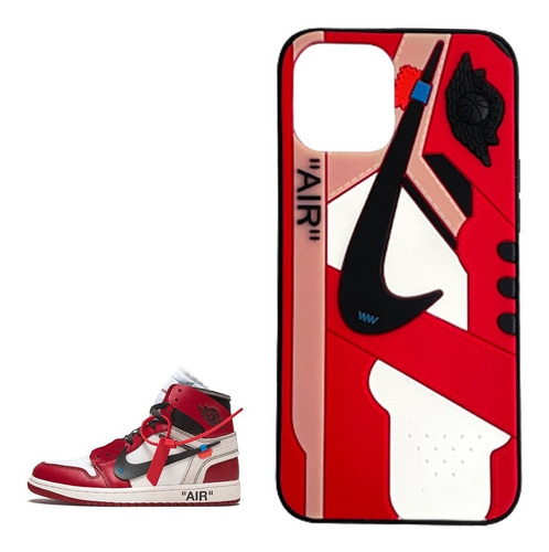 Funda Jordan 1 Off White Con Diseño 3d Para  iPhone