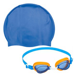 Kit Antiparras De Natacion + Gorra Silicona Pileta Bestway 