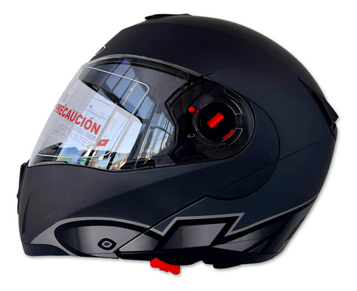 Casco Okinoi Okn10 - Gris Titanio C/grafica Impresa