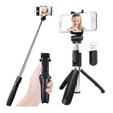 Mini Tripé Pólo 360º Selfie Stick Bluetooth 3 Em 1 Telefone
