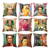 Fundas Decoración Cojín Lino Premium Frida Kahlo Arte 9pcs