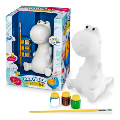 Dinossauro Bebê Baby Rex Para Pintar Com Guache - Adijomar