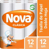 Toalla  De Papel Nova Clásica 12 Unidades 12 Mt