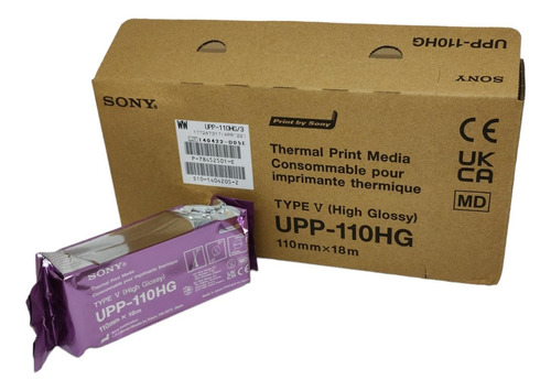 Papel Ecografia Videoprinter Upp 110hg Sony Caja X 10 Rollos