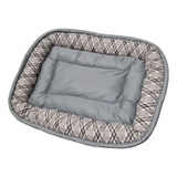 Cama Reforzada Rectangular Para Perro 75 X 55 X 10 Cm 