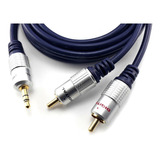 Cable 2 A 1 Rca A Plug 3,5mm Jack 3.5mm 1.8 Metros