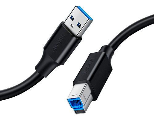 Cabo Usb 3.0 Para Tipo B Impressora Ugreen 2 Metros Preto