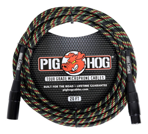 Hog Phm20ras Cable De Micrófono Xlr De Rendimiento Tejido Co