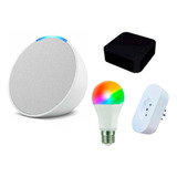 Kit Alexa Pop + Tomada Smart + Controle + Lampada 