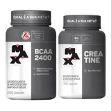 Kit Creatina 120 Capsulas + Bcaa 200 Capsulas - Max Titanium