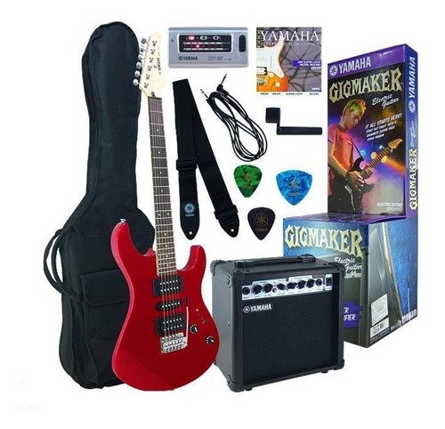 Guitarra Electrica Kit Amp/metallic Red/rojo Erg121gpiimr