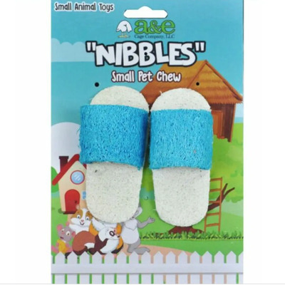 Juguete Masticable Lufa Sandalia A&e Para Conejo Cuyo Hámster Multicolor