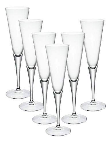 Set 6 Copas Champagne Flute Ypsilon Bormioli Rocco