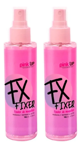 2 Pzas Fijador De Maquillaje Pink Up Fx Larga Duración