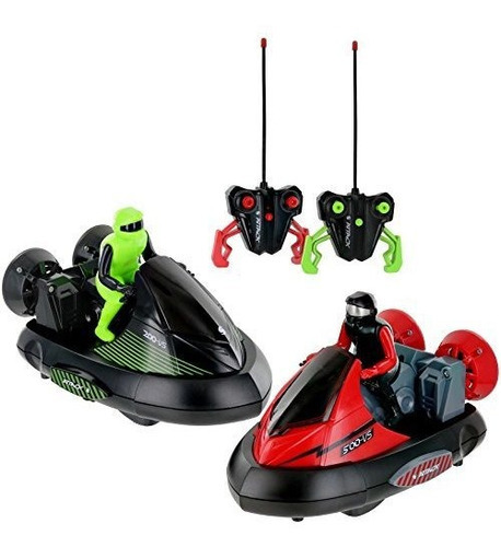 Set 2 Motos Carritos Chocones De Control Remoto P/ Niños Color Click N' Play Personaje Biker