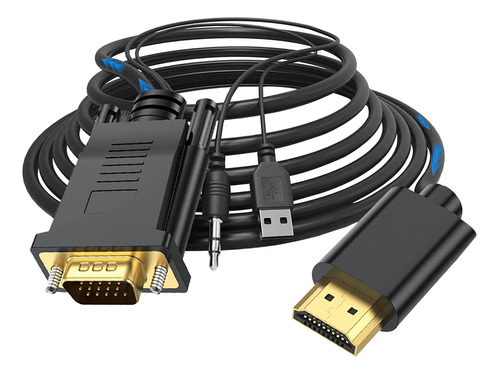 Cable Vga A, El Conector Usb Debe Estar Conectado A 0,5 M