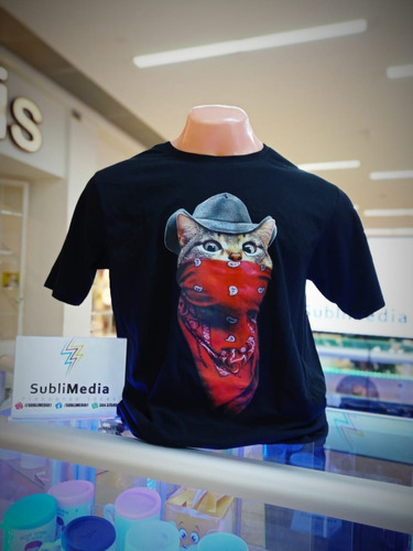 Camiseta Gato Bandit Dtf Premium - Sublimedia