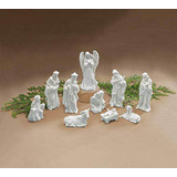 Set De 10 Figuras De Porcelana Miniatura De Natividad Burton