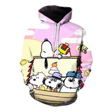 Sudadera  Casual Con Estampado De Colores Snoopy Hermanos