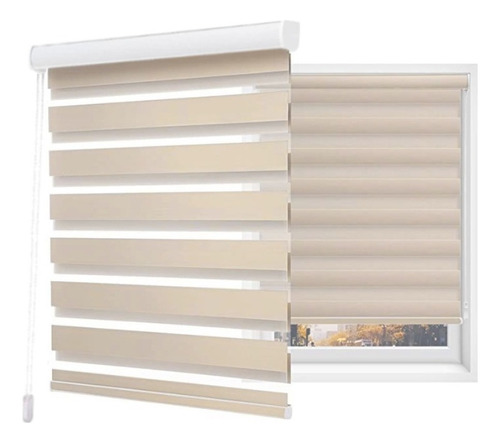 Cortina Roller Eclipse Sun Screen Duo Zebra 1,80x2,20 Mts Color Beige