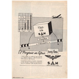 Sam Aviación Avisos Publicitarios Antiguos 1948, 1950 Y 1951